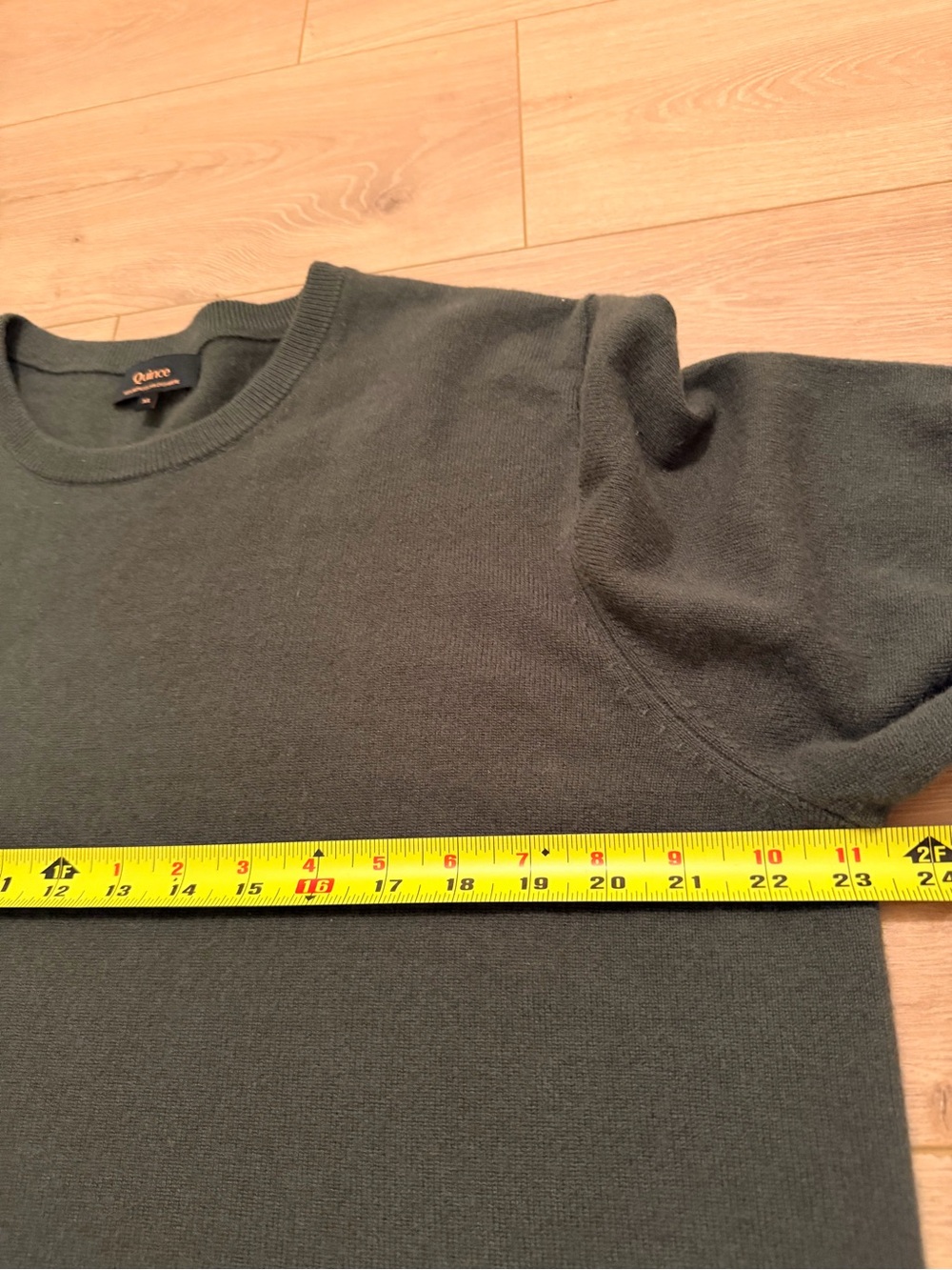Quince Mongolian Cashmere Sweater Womens Size XL dark moss Long Sleeve - Picture 5 of 7